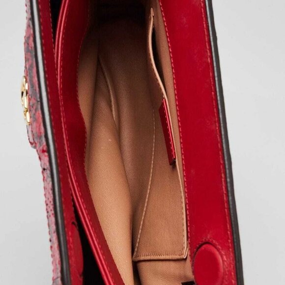 Gucci Red Snakeskin Ophidia Small Shoulder Bag - Picture 11 of 11